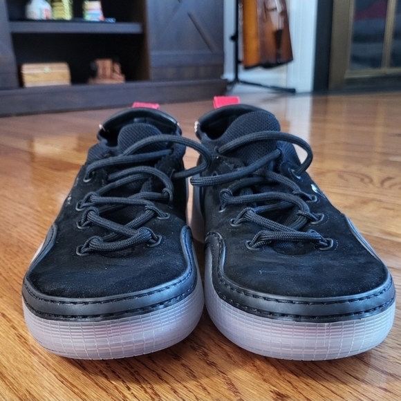 Christian Louboutin Black Sneakers with Red Highlights - Picture 4 of 9